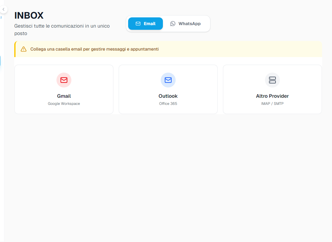 Email y WhatsApp. En un solo lugar.